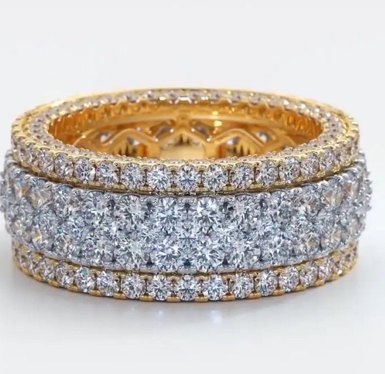 Jewelry Four Claws Sapphire Zircon Elegant Rhinestone Ring Sapphire  Jewellery Rings Women Fashion Full Diamond Zircon Rings For Women Size 6 10