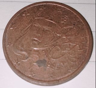 2 euro cent coin 1999