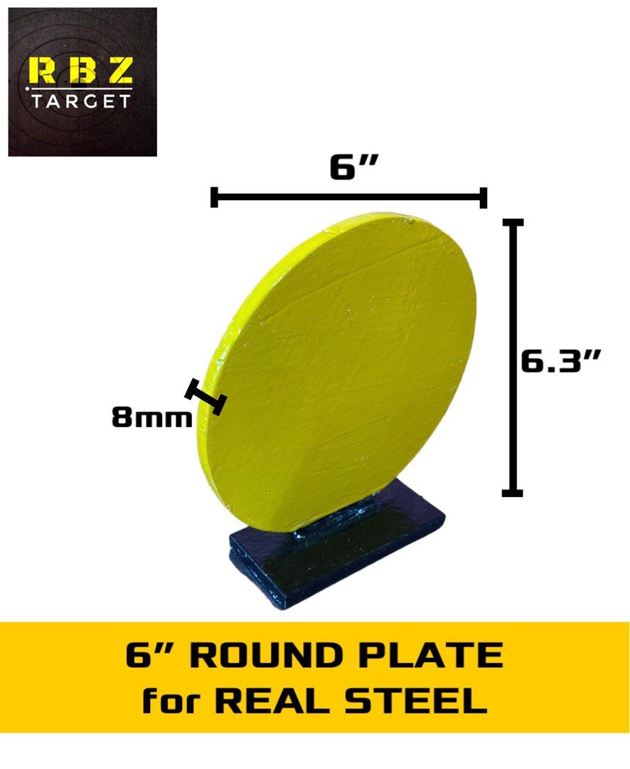 6” ROUND PLATE TARGET for REAL STEEL (Category: Other Sports Equipment and Supplies) located in Manila. Submitted by vin_case (Listing ID 1262658324, Image 1). Description: 6” ROUND PLATE TARGET for (REAL STEEL) 🟡 for LIVE BULLET ( 9mm / .40 / .45 ) 🟡 6” ROUND DIAMETER 8mm THICKNESS 🟡 SOLID STEEL PLATE (TRIED & TESTED) 🟡 WE ALSO HAVE POPPERS AVAILABLE IN DIFFERENT SIZES, JUST PM US ☎️: 0917 793 0752.