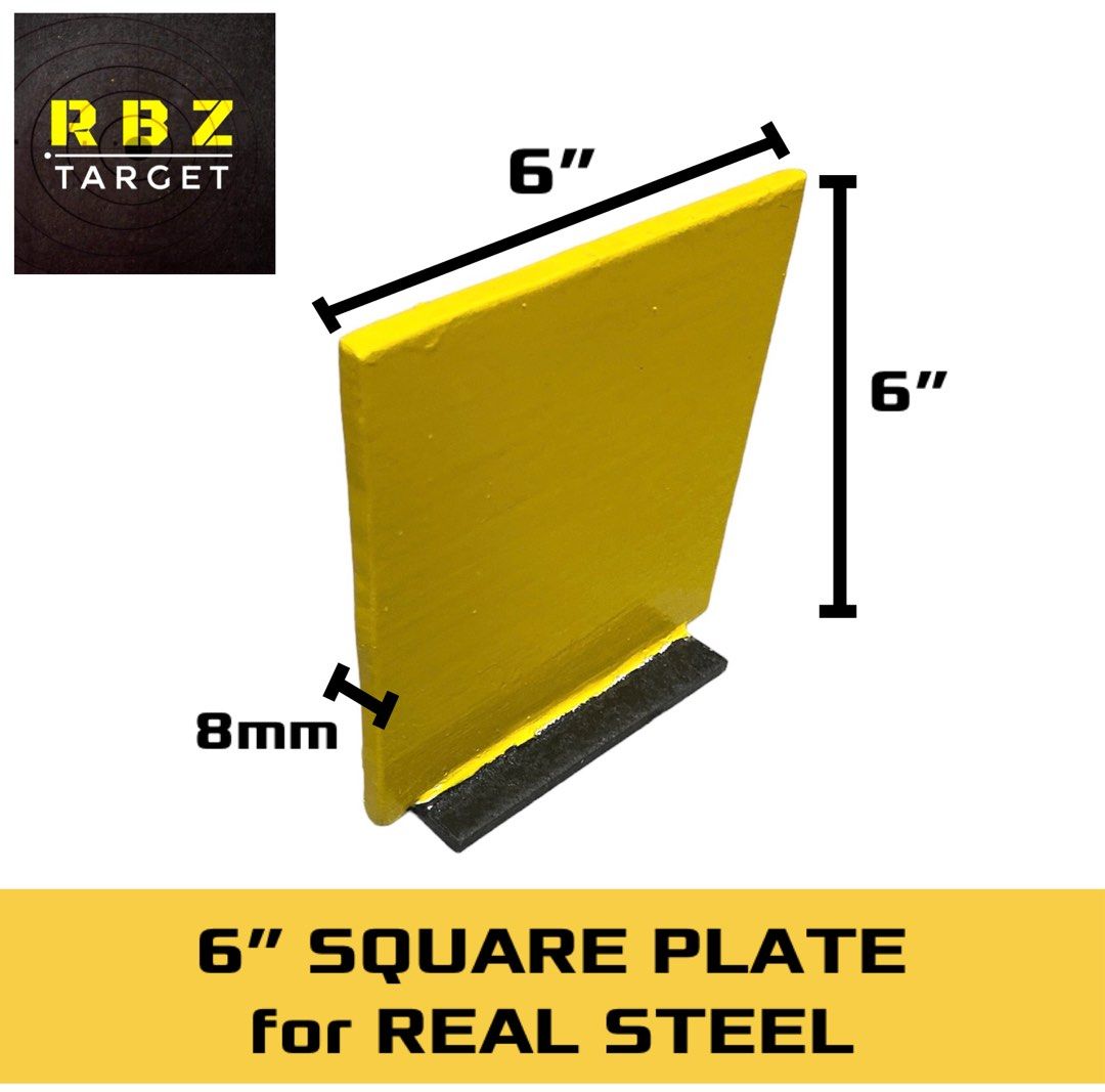 6” SQUARE PLATE TARGET SHOOTING for REAL STEEL (Category: Other Sports Equipment and Supplies) located in Manila. Submitted by vin_case (Listing ID 1262658399, Image 1). Description: 6” SQUARE PLATE TARGET for (REAL STEEL) 🟡 for LIVE BULLET ( 9mm / .40 / .45 ) 🟡 6” SQUARE PLATE 8mm THICKNESS 🟡 SOLID STEEL PLATE (TRIED & TESTED) 🟡 WE ALSO HAVE POPPERS AVAILABLE IN DIFFERENT SIZES, JUST PM US ☎️: 0917 793 0752.