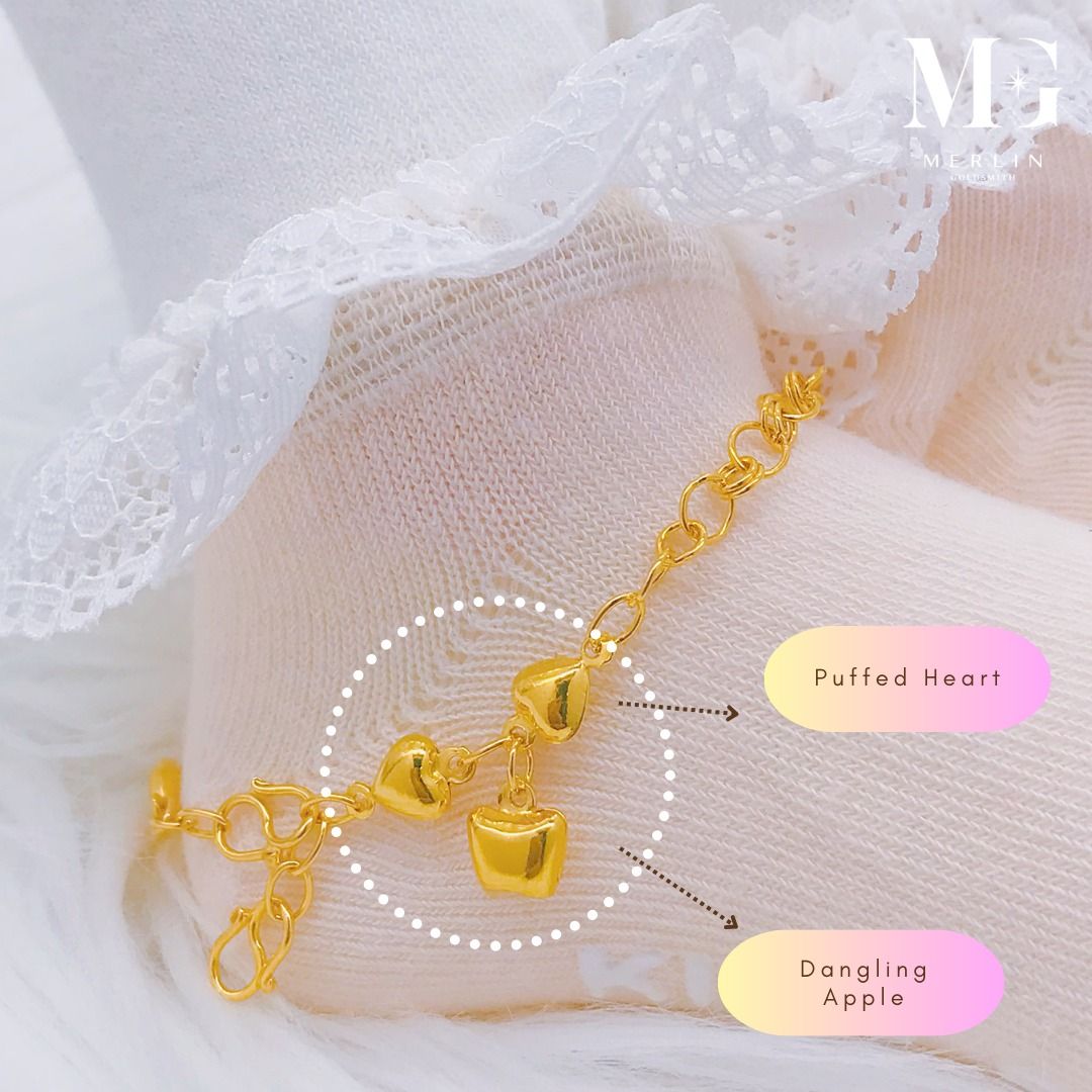 916 Gold Fairytale Series Baby Anklet BA08 Women s Fashion