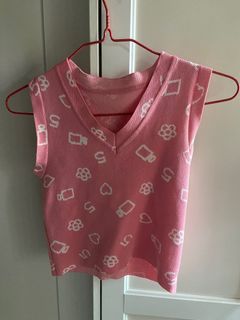 小香風香水瓶粉色背心64221139650818110