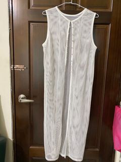 日系洞洞網眼層次疊穿外搭背心外罩