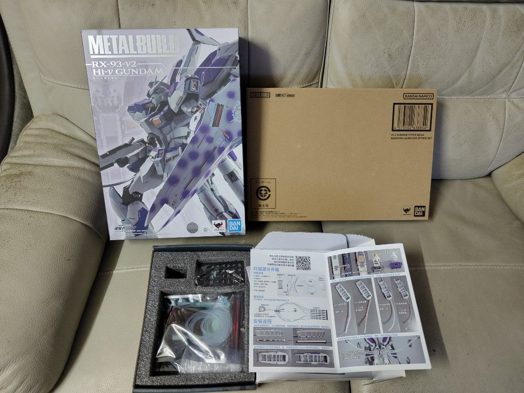 全新Metal Build 日版Hi Nu Gundam + 港魂大炮+ 浮遊炮遙控燈組, 興趣