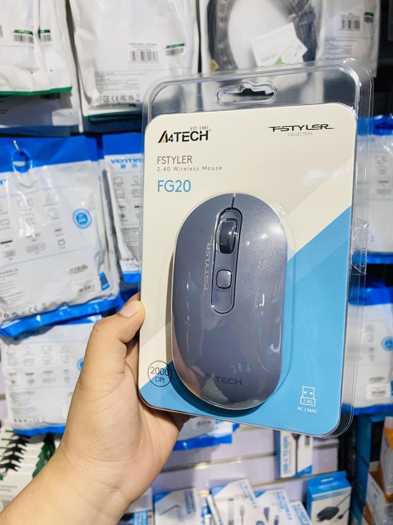 A4Tech Fstyler FG20 Wireless Mouse Ash Blue, Computers & Tech, Parts ...