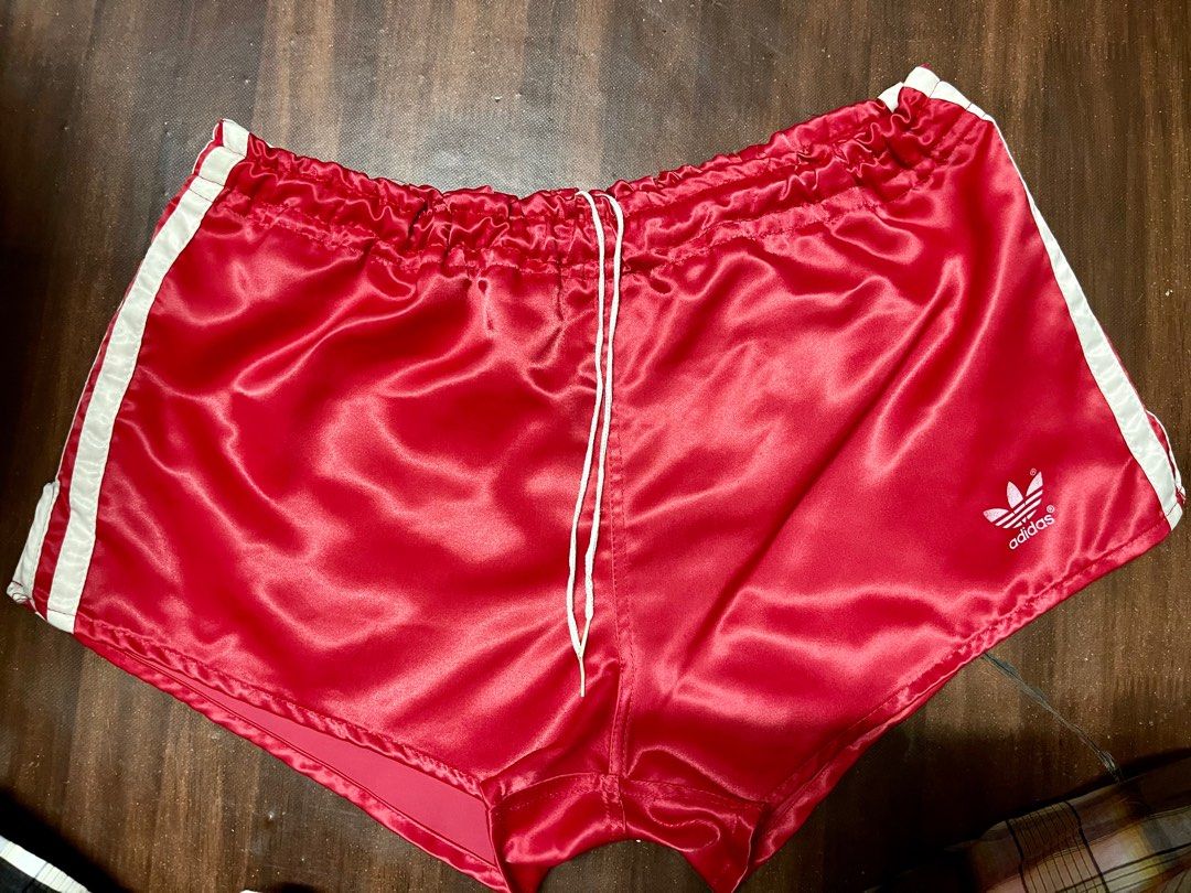 Adidas 80s vintage shorts retro nylon satin, Men's Fashion, Bottoms, Shorts  on Carousell
