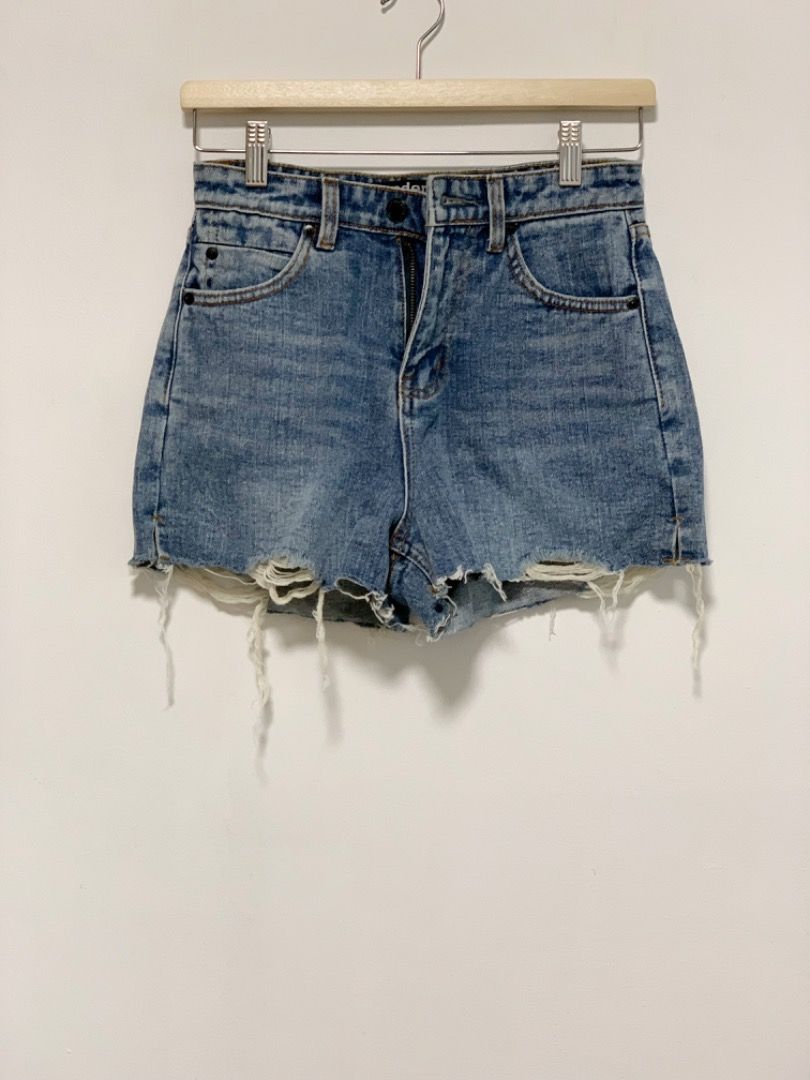 Alexander wang bite frayed denim shorts cheap