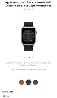 Apple Watch Hermès - 45mm Bleu Lin/Vert Véronèse Jumping Single Tour - Apple