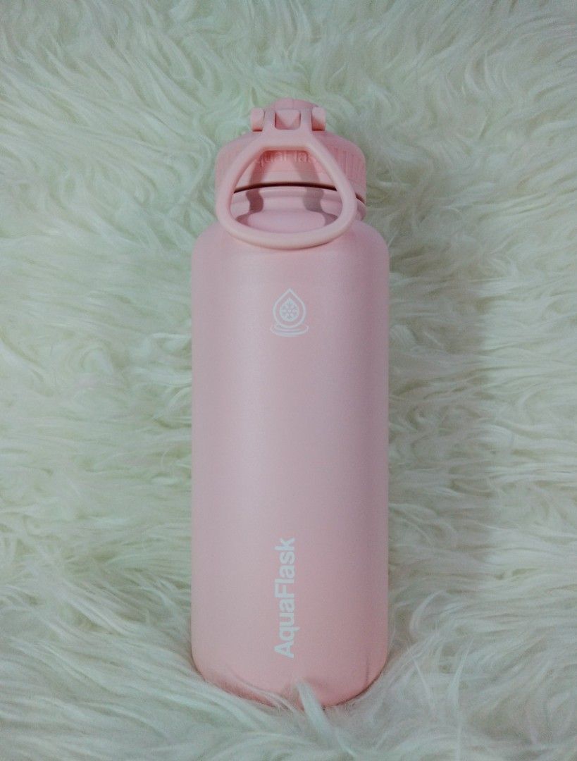 AquaFlask Ballet Pink 32 oz Double Walled Wide Mouth with Spout Lid