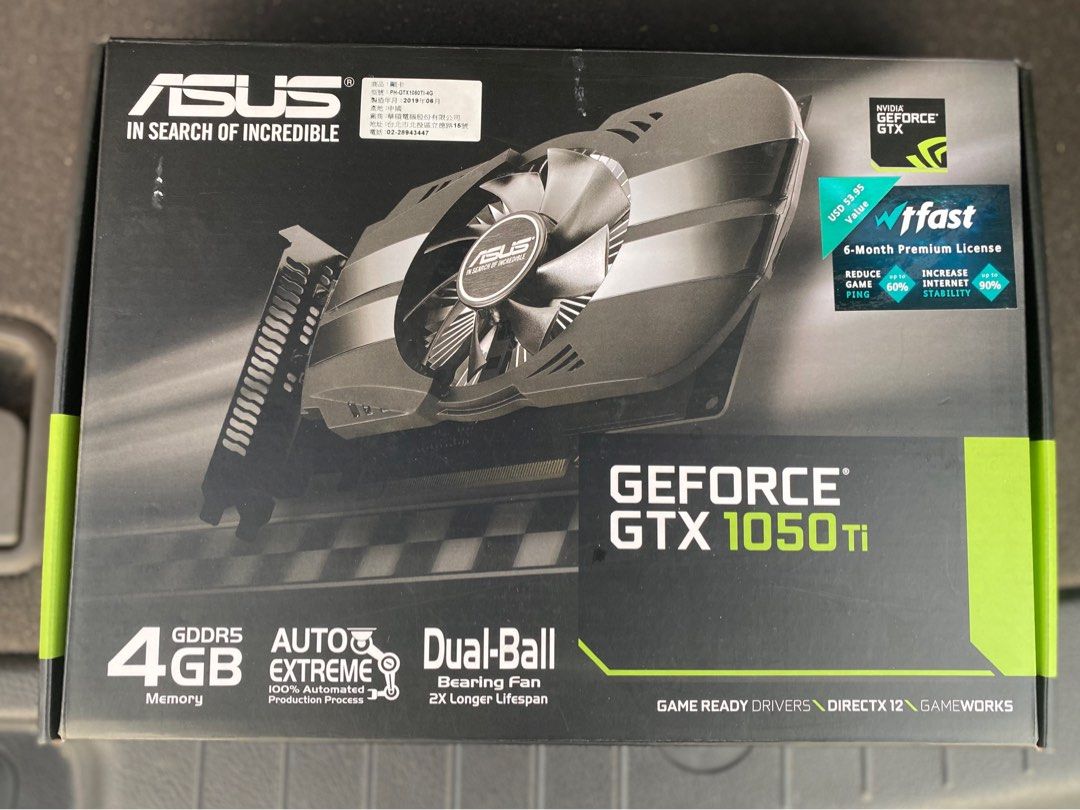 ASUS PH-GTX1050TI-4G 卡況極新, 電腦及科技產品, 電腦在旋轉拍賣