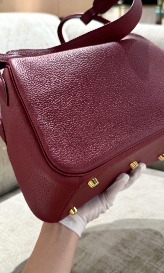 Hermes Lindy 26 - Rouge Grenat, Luxury, Bags & Wallets on Carousell