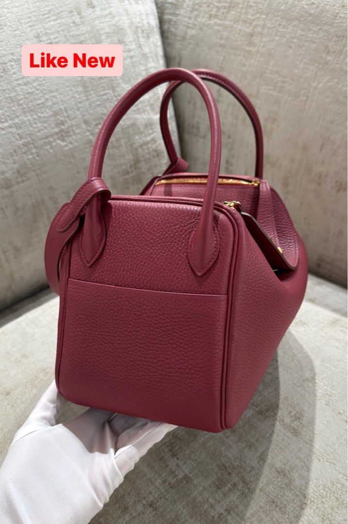 Hermes Lindy 26 - Rouge Grenat, Luxury, Bags & Wallets on Carousell