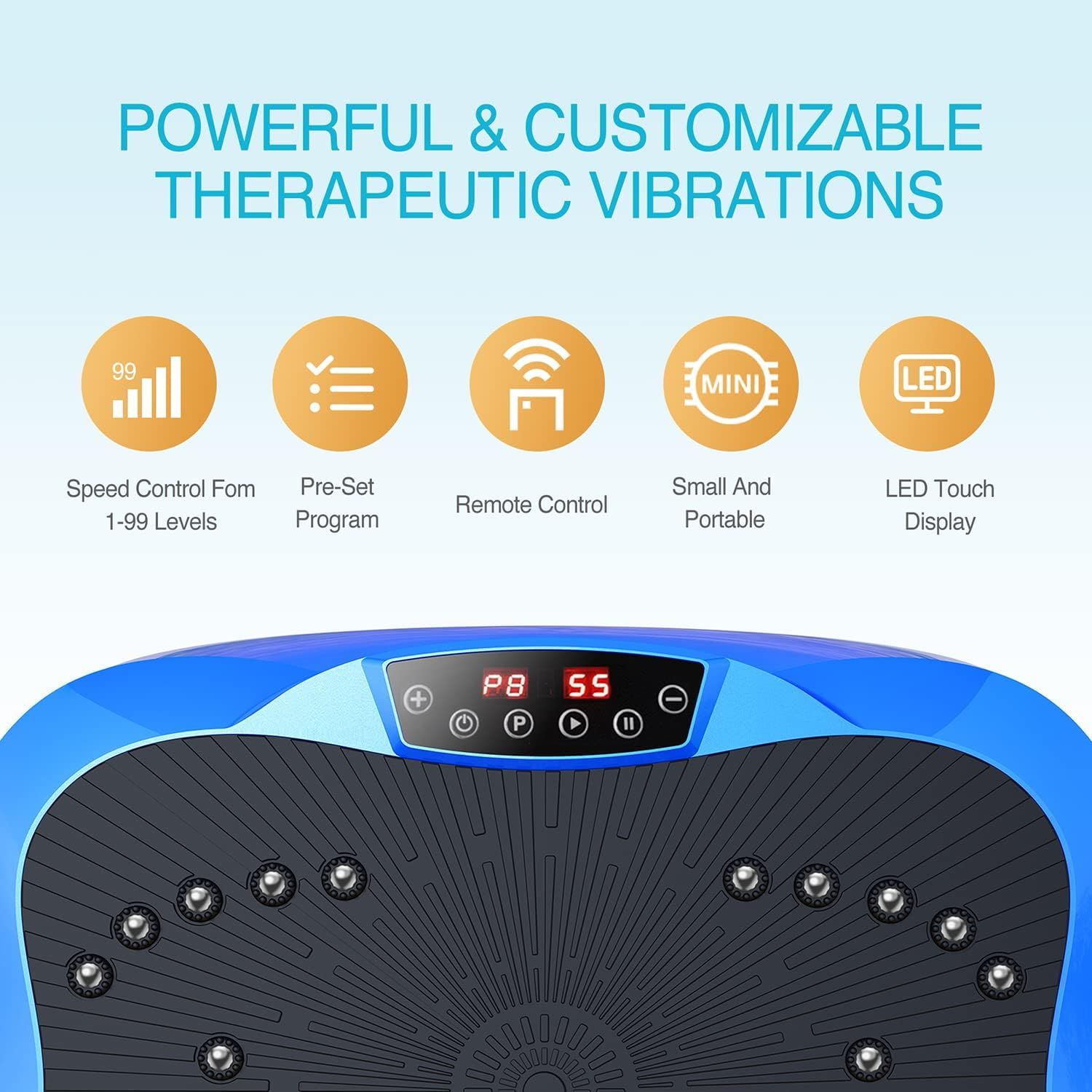 AXV Vibration Plate Exercise Machine Whole Body Workout Vibrate Fitness Platform Lymphatic Drainage Machine for Weight Loss Shaping Toning Wellness