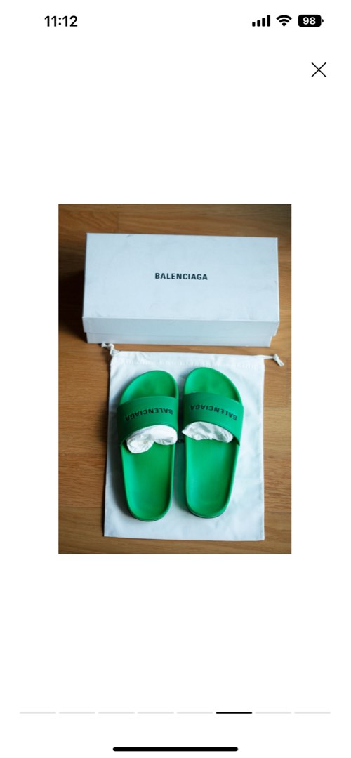 Balenciaga hotsell slides green