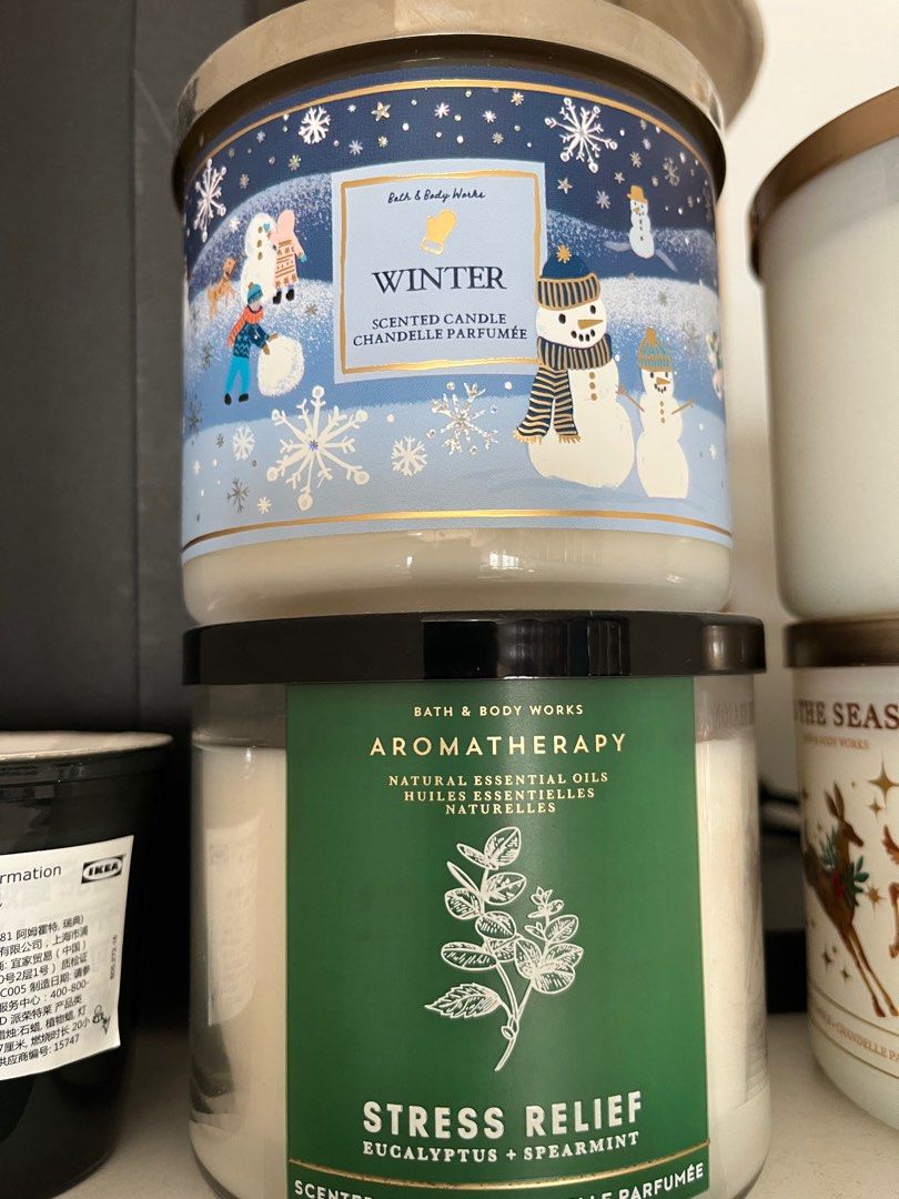 Bath & Body works 3 wick candles, Furniture & Home Living, Home