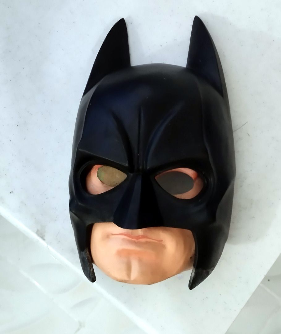 Batman mask cowl (Category: Western Merchandise) located in Quezon City. Submitted by niteroi (Listing ID 1262522323, Image 2). Description: Batman cowl mask Material: made of thick, hard resin Makapal at mabigat na hard resin Not played, wore or used. Just displayed on wall With vinyl PVC inner mask included. Cubao or Proj. 4 QC..