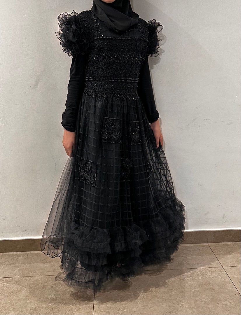 Girls black lace dress hotsell