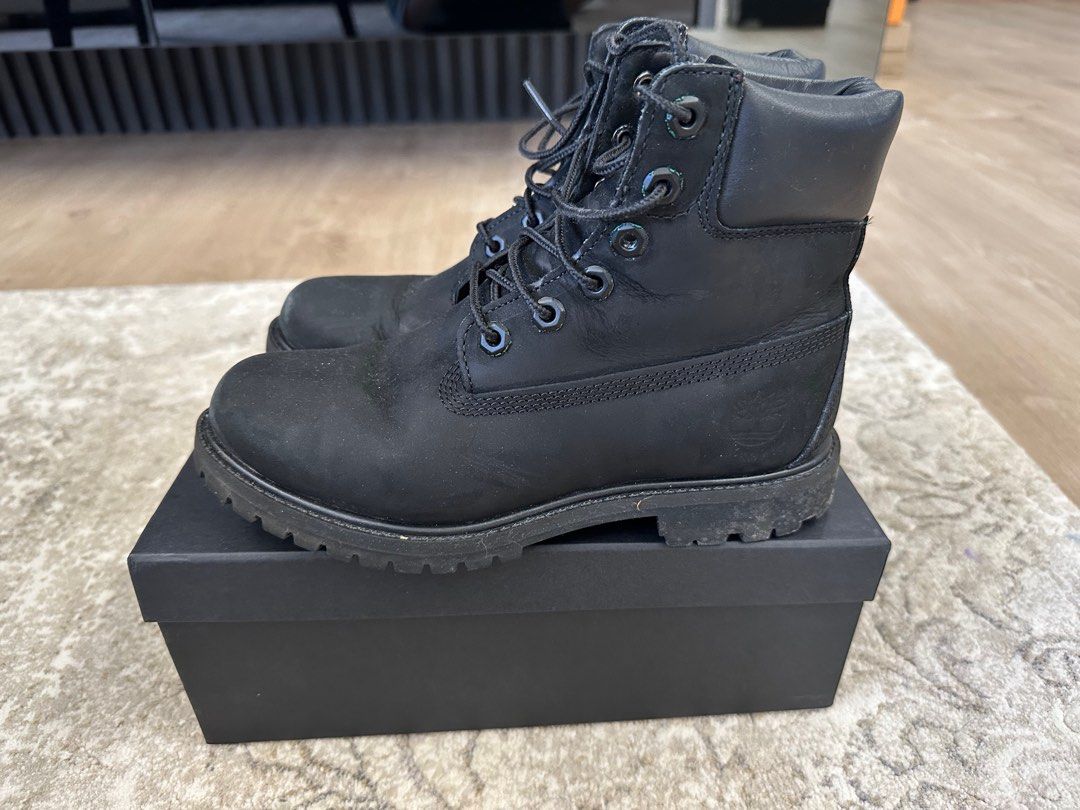 Black timberland boots size 6.5 hotsell