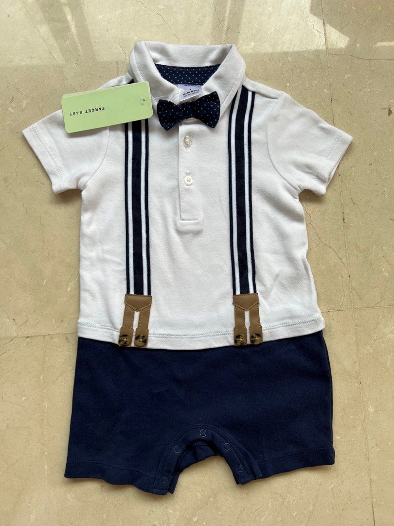 BNWT Target Baby Tuxedo Romper Bodysuit