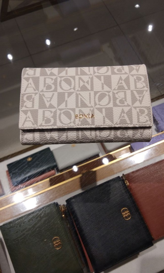 Premium Quality)Bonia_Ladies Wallet With Box