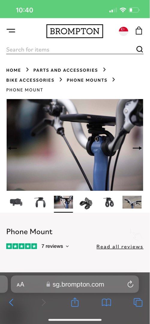 Brompton Quad Lock Bike Mount, Sports Equipment, Bicycles & Parts