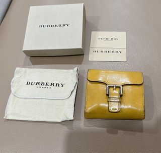 Burberry Bifold Leather Purse Wallet Authentic