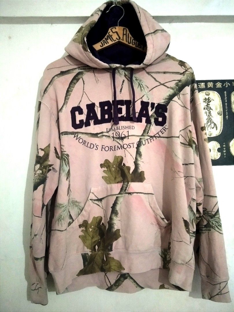 Cabela s light pink real tree hoodie size L