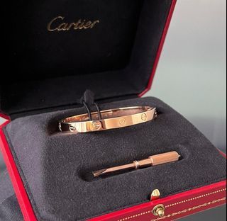 Cartier Love Juc Bracelet bangle lined box and paper bag Red ref.955185 -  Joli Closet