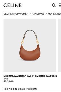 MEDIUM AVA STRAP BAG IN SMOOTH CALFSKIN - TAN