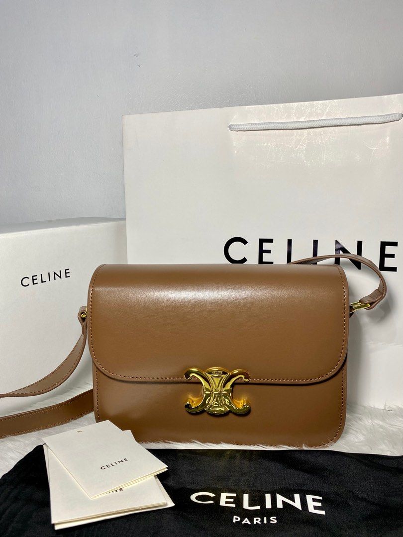 Celine SMALL BUCKET IN TRIOMPHE CANVAS AND CALFSKIN WHITE, Luxury, Bags &  Wallets on Carousell