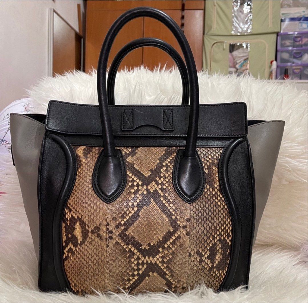 Celine python on sale luggage tote