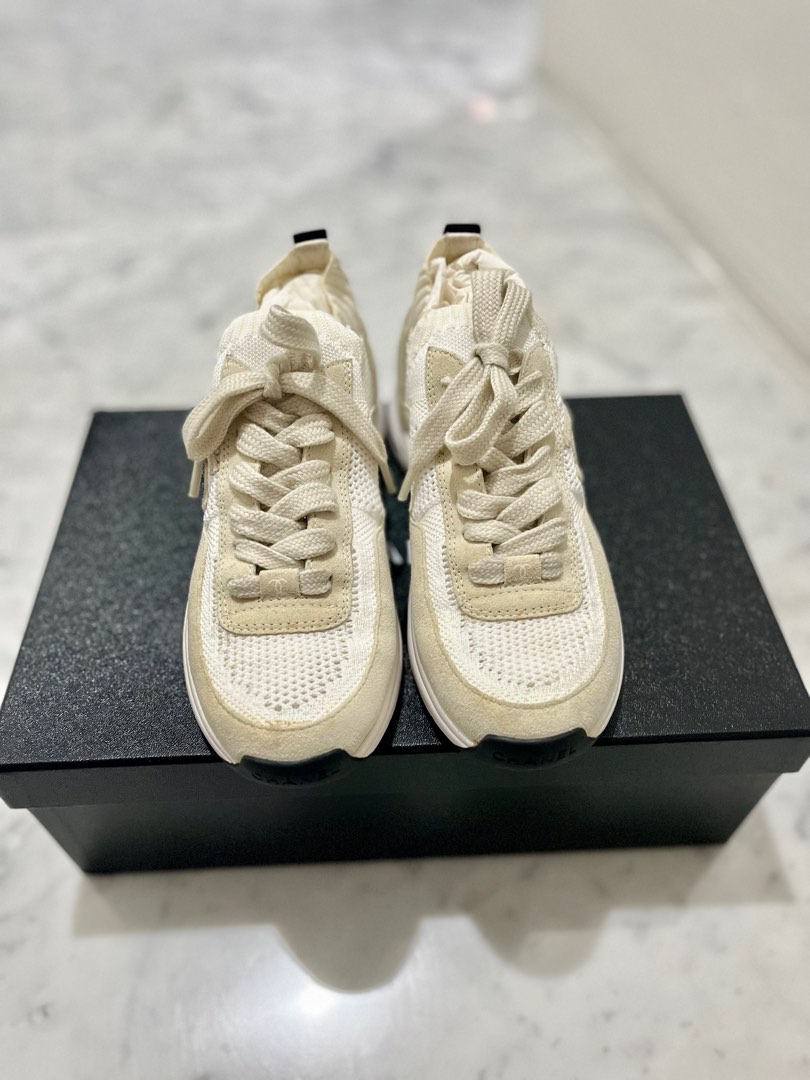 Chanel cheap suede trainers