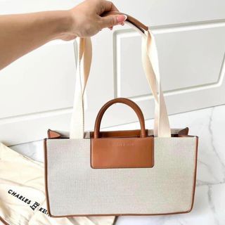 Charles & Keith Itzy Astra Canvass Tote Bag