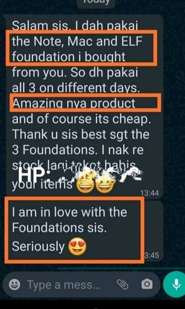 [CLEARANCE] Miss Rose Foundation 1 set 4 bottles for S10/ Self