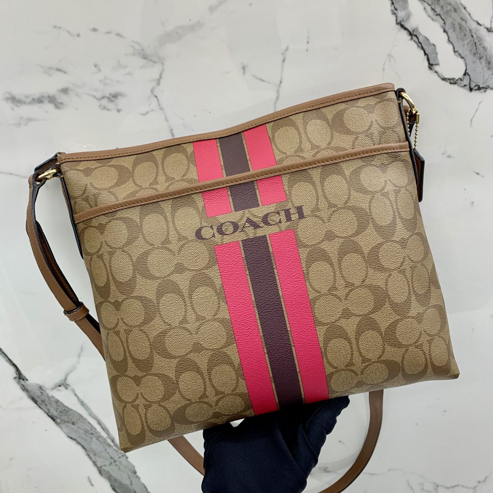 COACH SHOULDER BAG (BROWN/PINK), Women's Fashion, Bags & Wallets, Shoulder  Bags on Carousell
