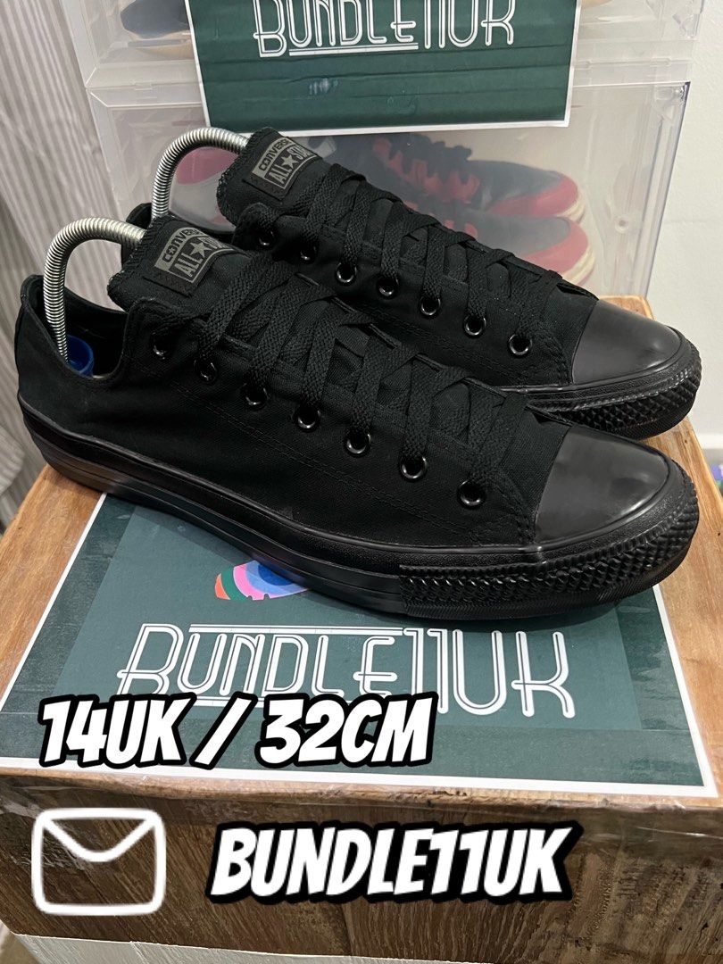 Converse Chuck Taylor All Star Ox Black Mono 14UK, Men's Fashion