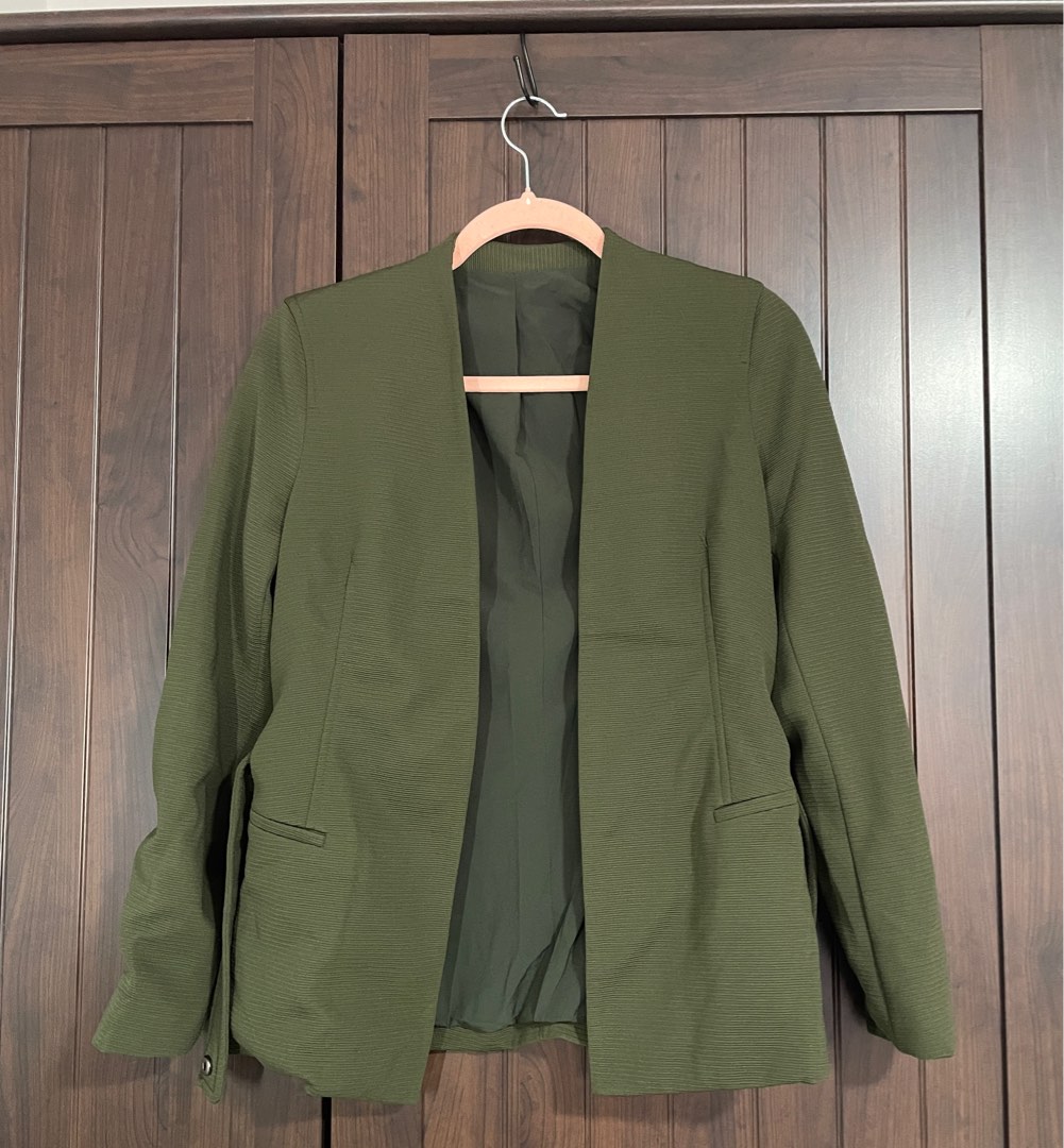 Dark Green Jacket, Women's Fashion, Coats, Jackets and Outerwear on