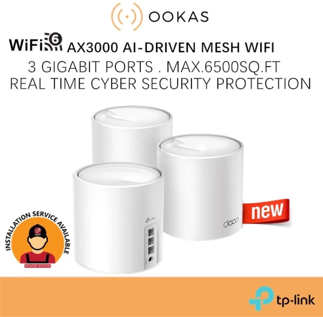 Deco X50 AX3000 Whole Home Mesh WiFi 6 Unit (2 PACK ONLY