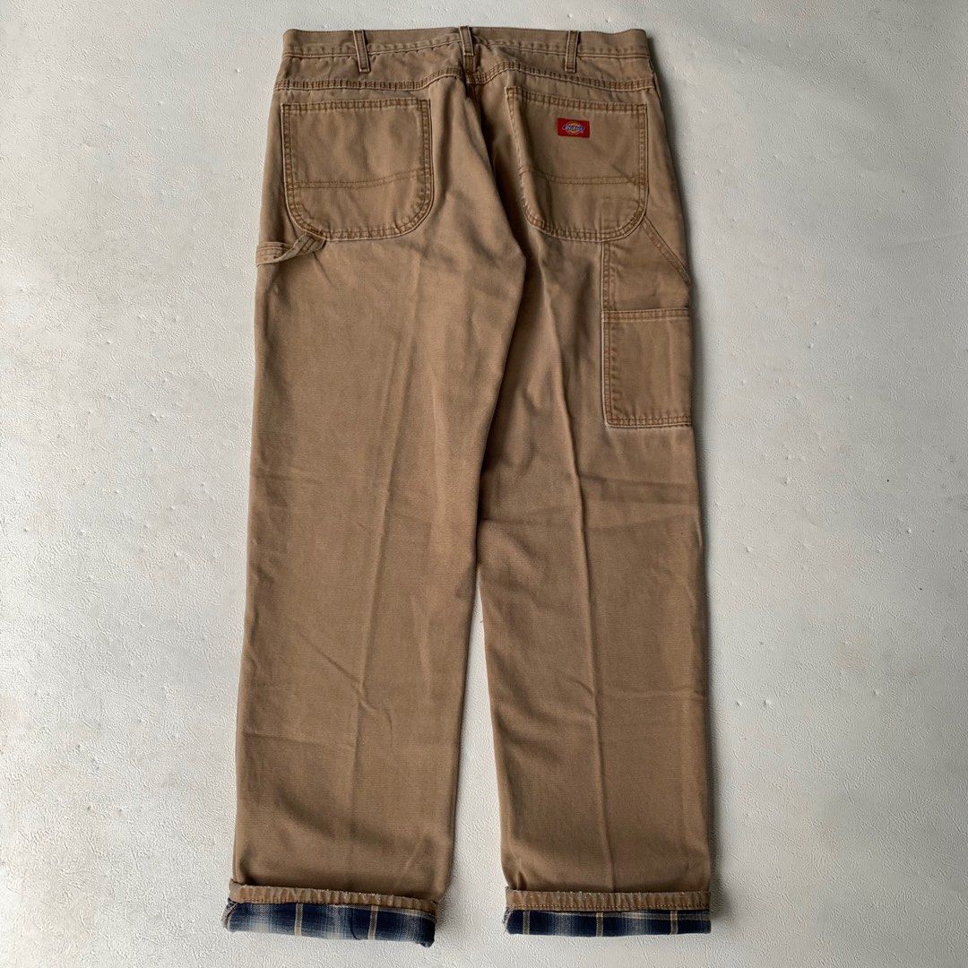 Dickies flannel cheap lined carpenter pants
