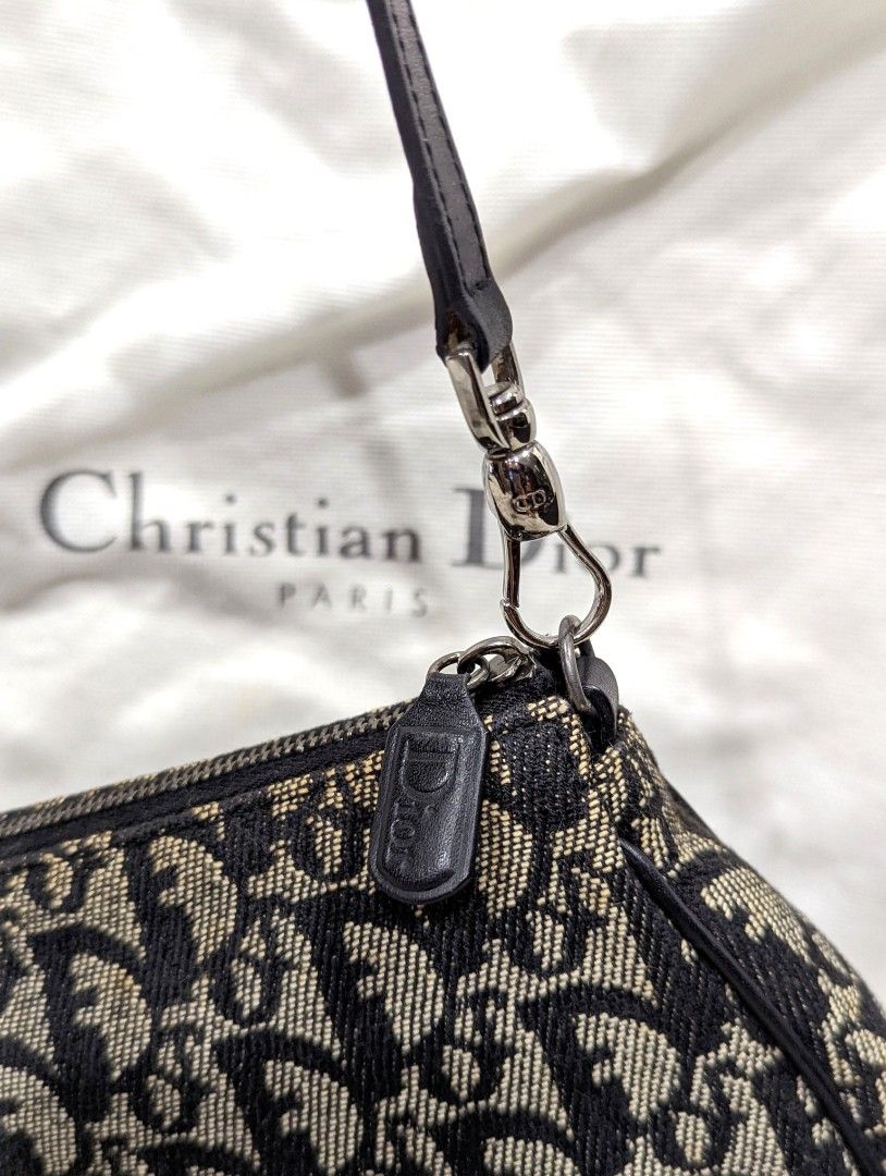 Vintage Christian Dior Mini Diorissimo Saddle Pochette Shoulder