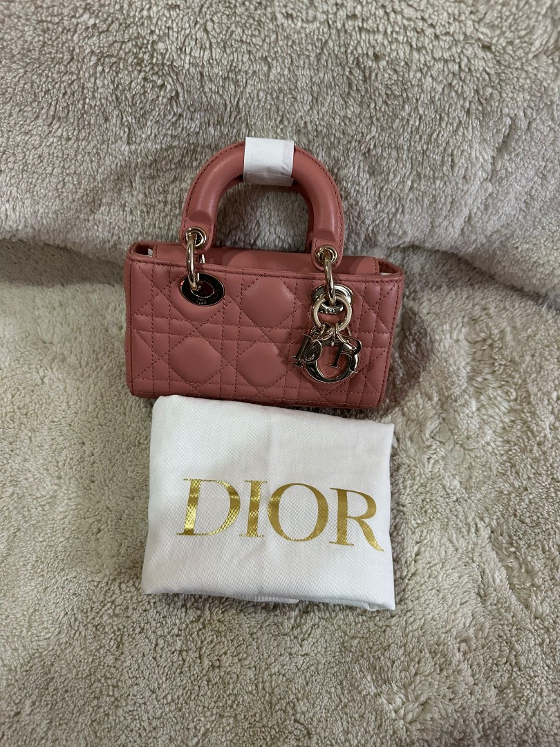 Dior - Lady Dior Micro Bag Ethereal Pink Cannage Lambskin - Women