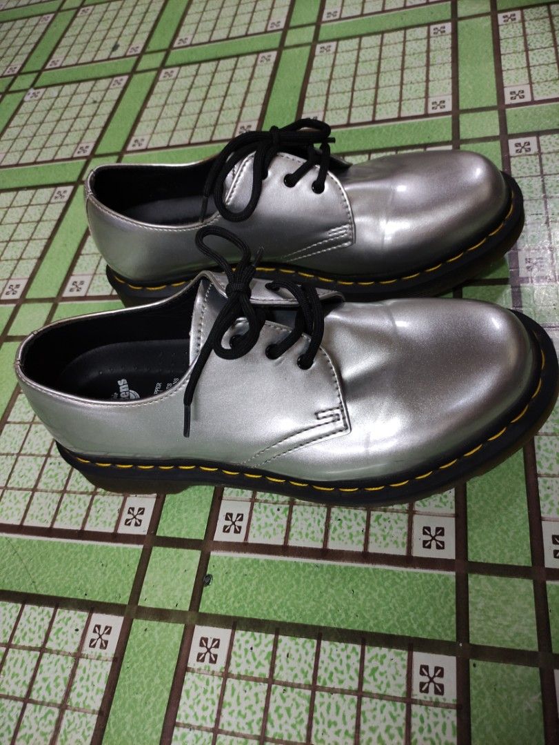 Silver chrome dr on sale martens