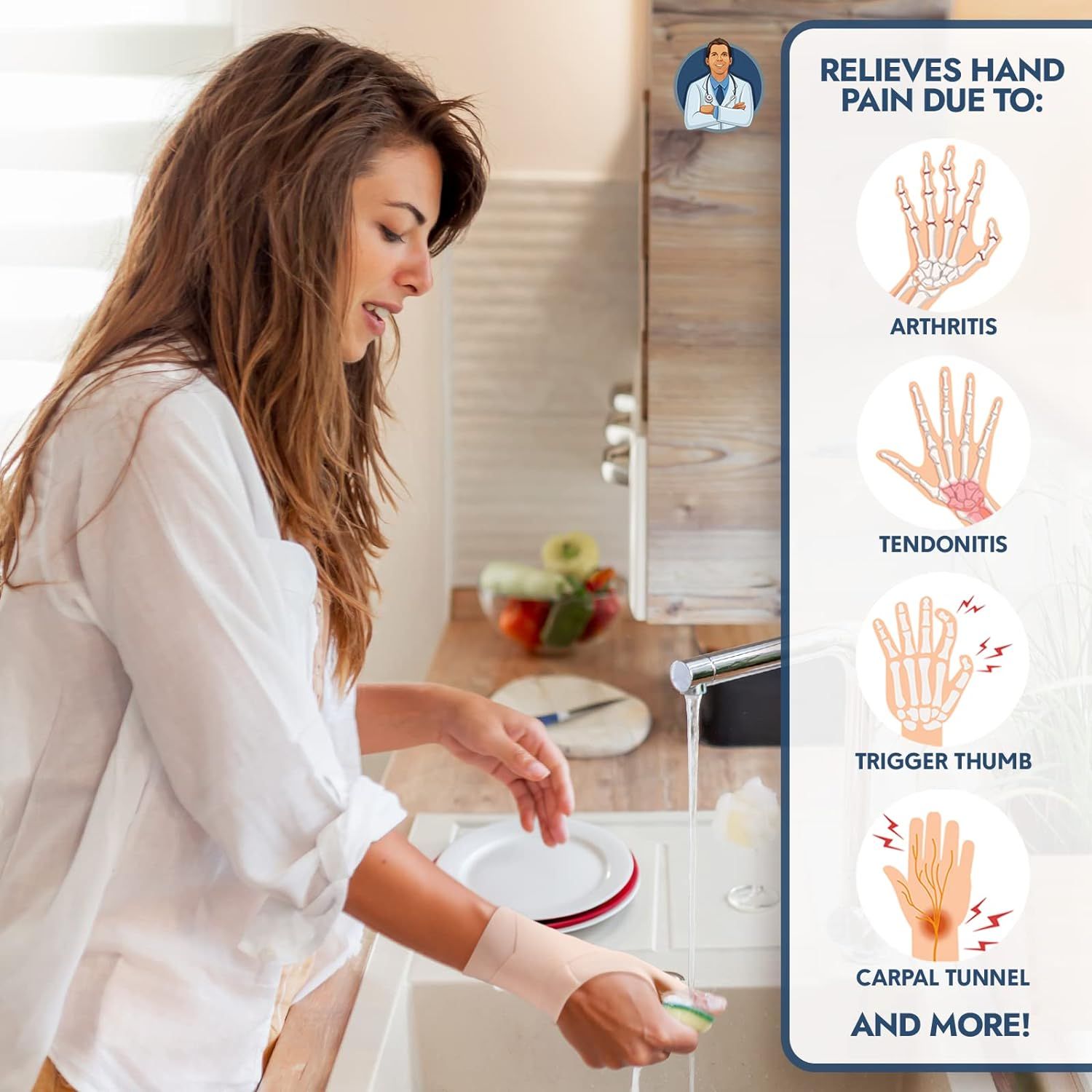 Dr. Frederick's Original Wrist and Thumb Brace 4 Pieces Spica