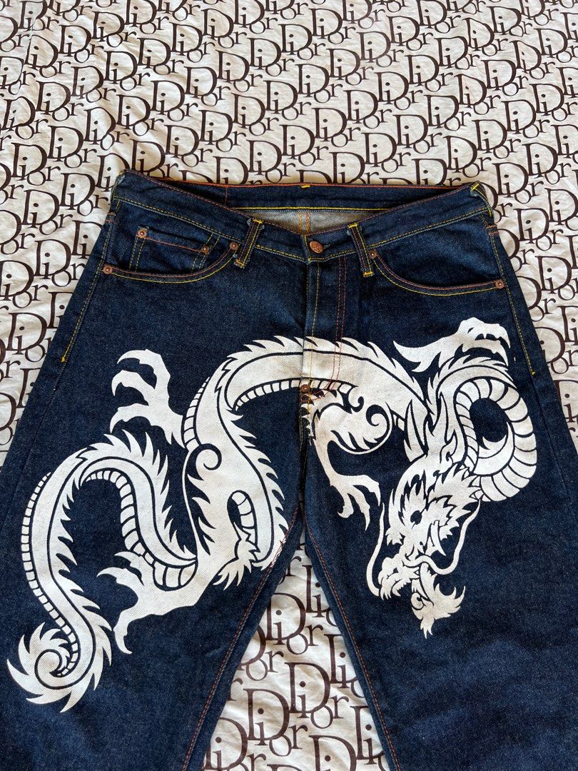 Evisu Dragon Jeans, Men's Fashion, Bottoms, Jeans on Carousell