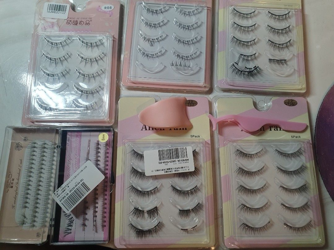 False top eyelashes set