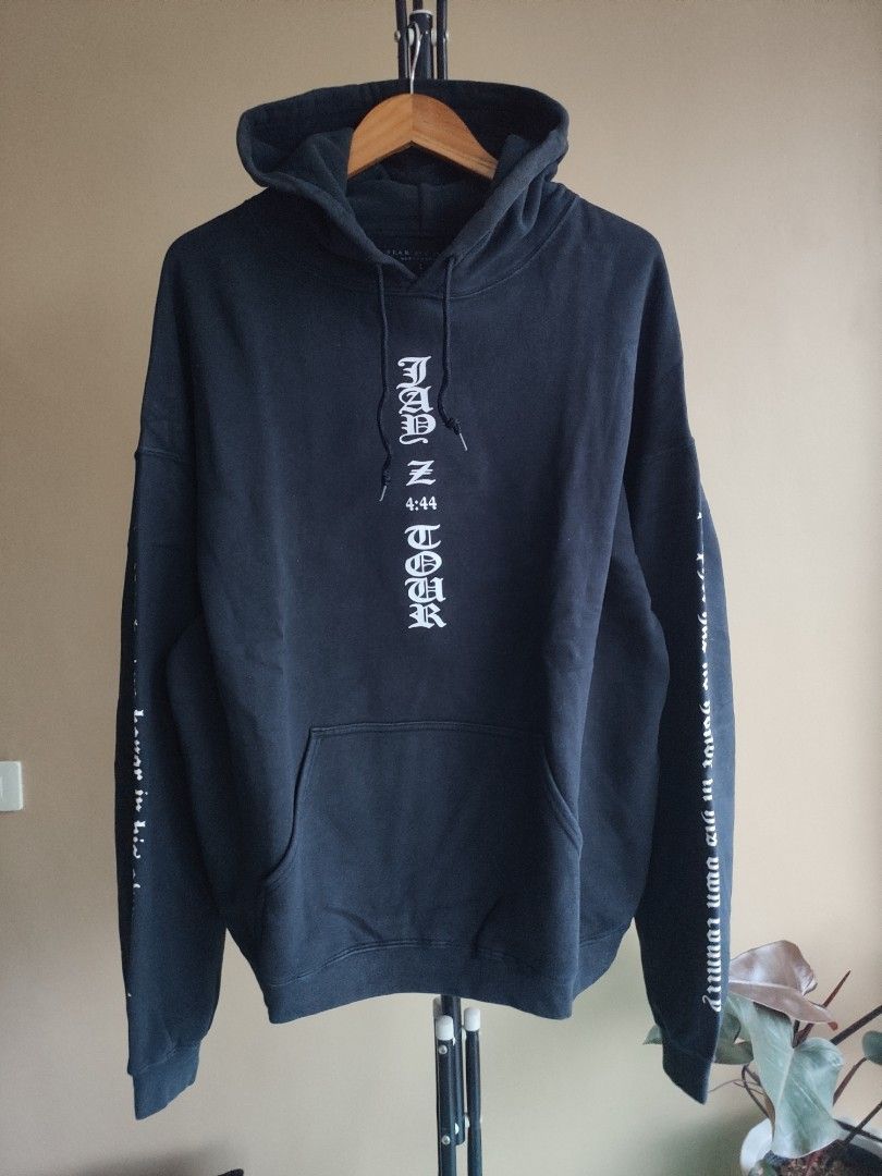 Fear of God x Jay-Z 4:44 Tour Hoodie (Category: Coats, Jackets and Outerwear) located in General Trias. Submitted by seoul.connectionxx (Listing ID 1262600111, Image 1). Description: Authentic / Legit Large Minor Hairline Cracks on Back Print No other issues.
