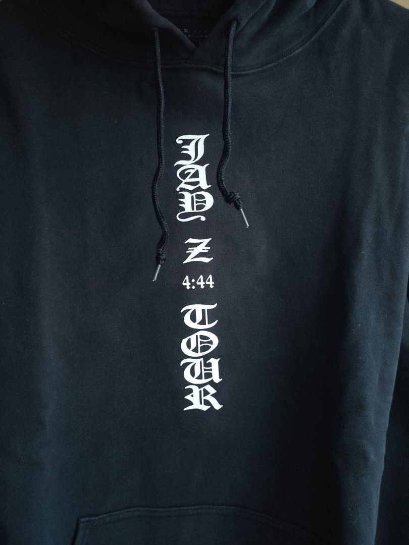Fear of God x Jay-Z 4:44 Tour Hoodie (Category: Coats, Jackets and Outerwear) located in General Trias. Submitted by seoul.connectionxx (Listing ID 1262600111, Image 2). Description: Authentic / Legit Large Minor Hairline Cracks on Back Print No other issues.