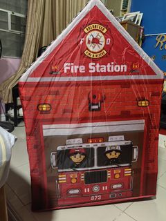 Fire station kids play tent