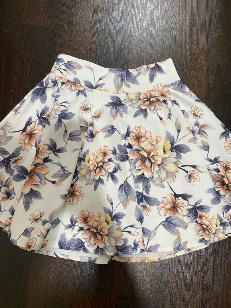 Floral Skirt Thick Material