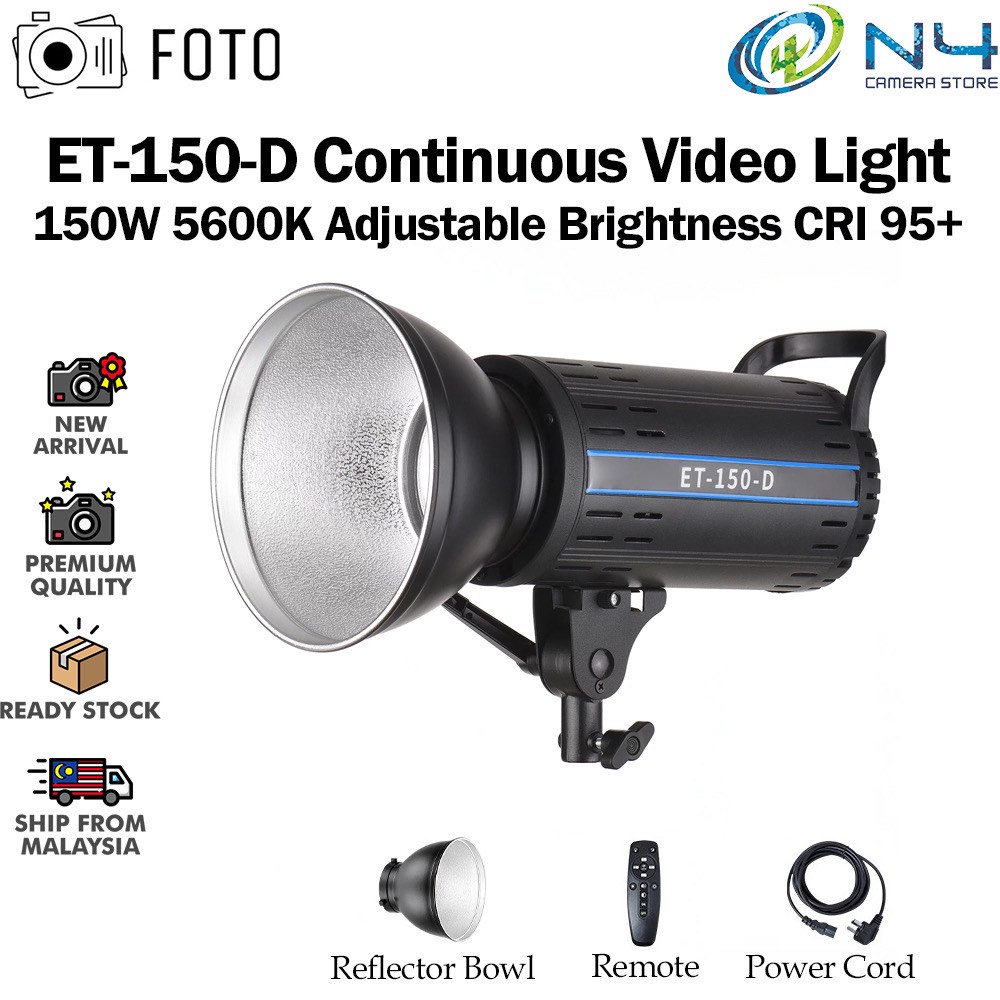 FOTO ET-150D-D 150W Studio LED Continuous Video Light 5600K Adjustable ...